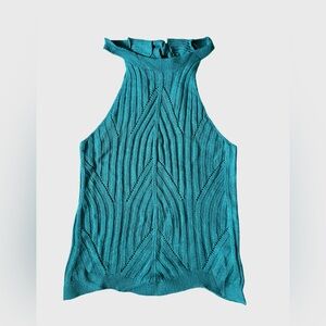 Teal Knit Halter Top